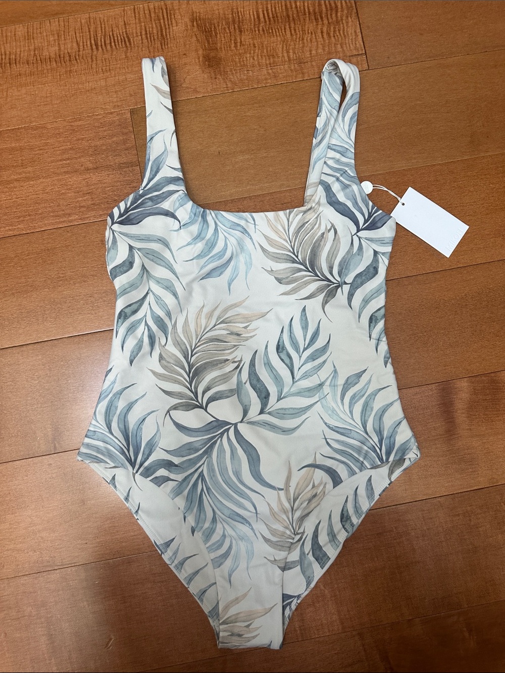 MIKOH Leaf-Print One-Piece Swimsuit - Blue/Gray
